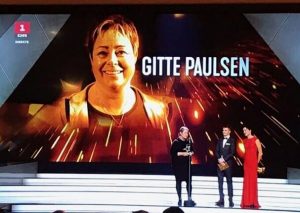 Gitte Paulsen - vinder af prisen som "Årets energibundt" ved showet Sport 2018 i Boxen i Herning.